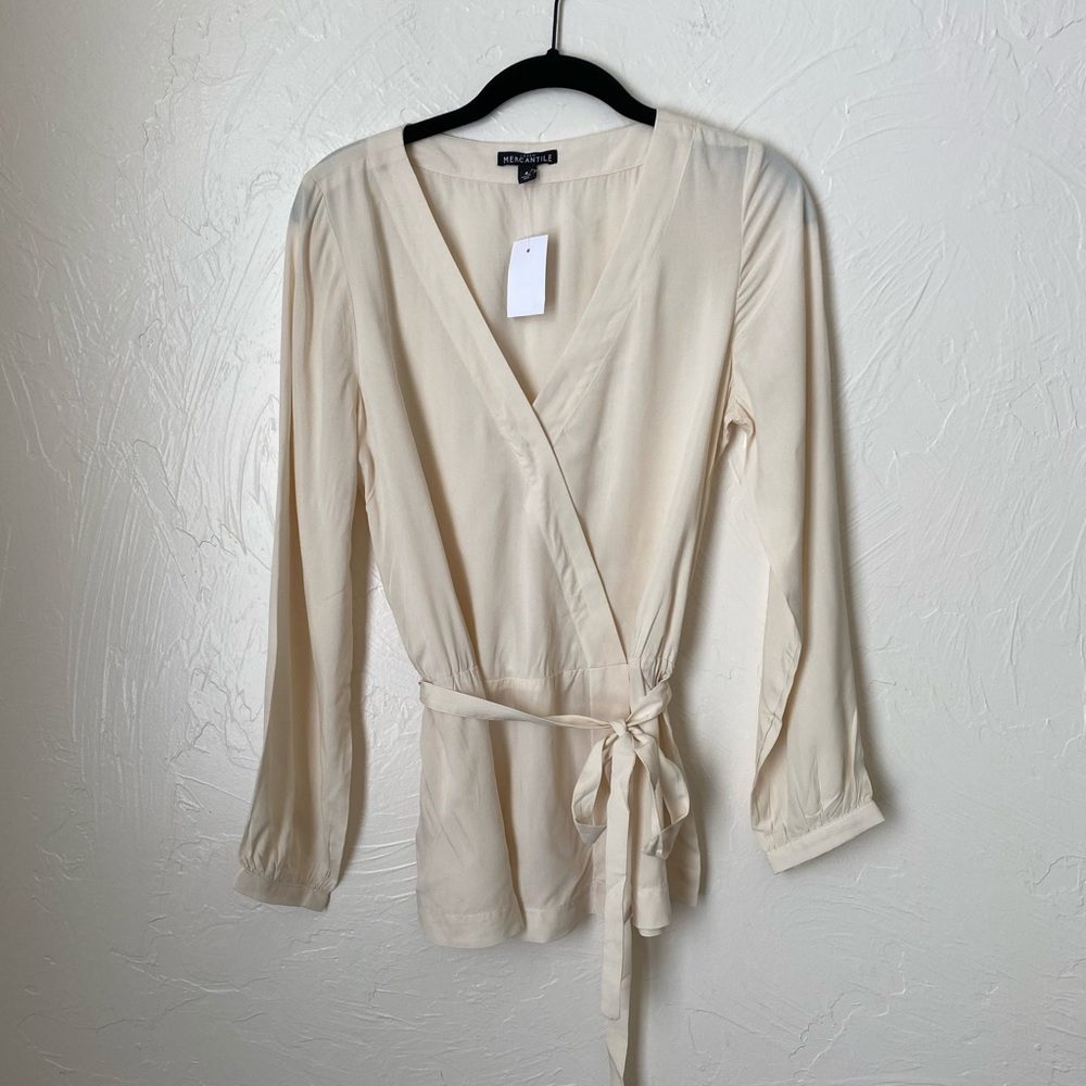 NWT J. Crew peplum wrap top▪️size 4